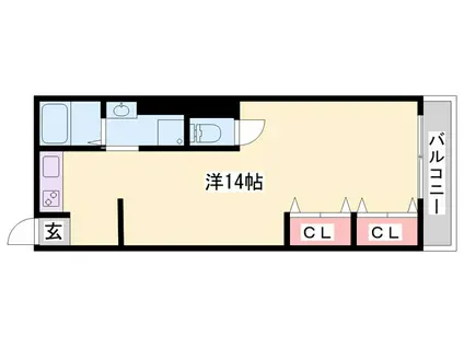 FELICE手柄(ワンルーム/4階)の間取り写真