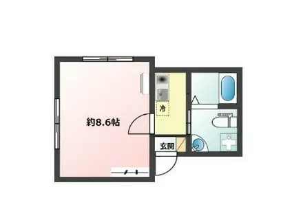 BRICKS四谷 ブリックス四谷(1K/4階)の間取り写真