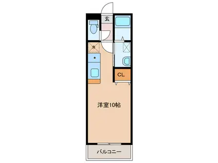 カドー・プレザン(ワンルーム/2階)の間取り写真