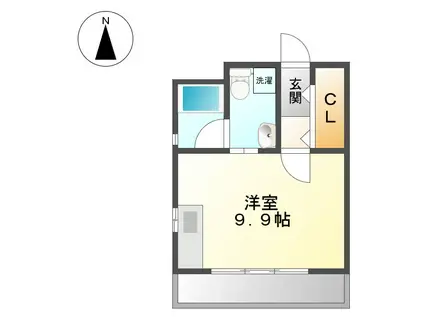 OHANA248(ワンルーム/4階)の間取り写真