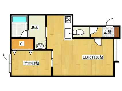 ARTIS(1LDK/2階)の間取り写真