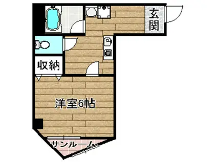 千里ハウジングSHII(1K/3階)の間取り写真