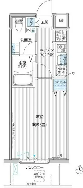カーサ・ラスク・目白台 2階階 間取り