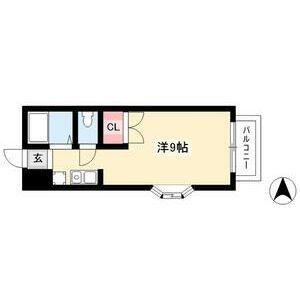 フォンティーヌ藤が丘(ワンルーム/1階)の間取り写真