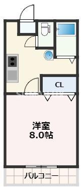 ソラーレ上通(1K/3階)の間取り写真