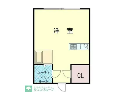 シャンブル英美Ⅳ(ワンルーム/3階)の間取り写真