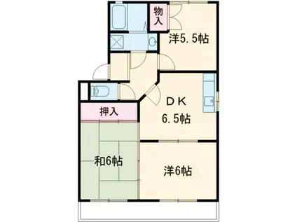 サンジェイド(3DK/2階)の間取り写真