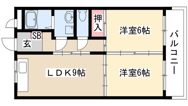 サンメゾン平針(1LDK/9階)の間取り写真
