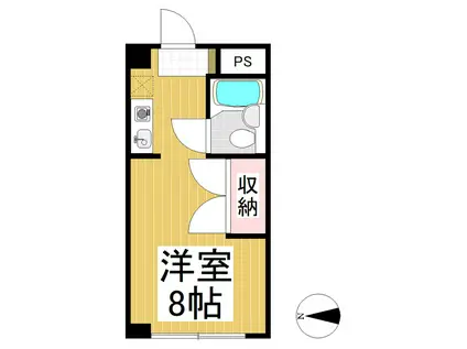 ガーデンヒルズ常田(ワンルーム/1階)の間取り写真
