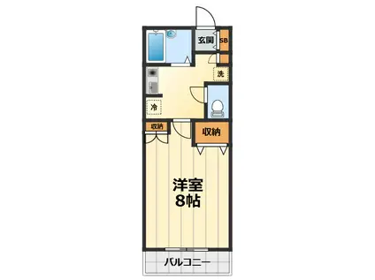 匠の我が家正民家シュトラーセ(1K/2階)の間取り写真