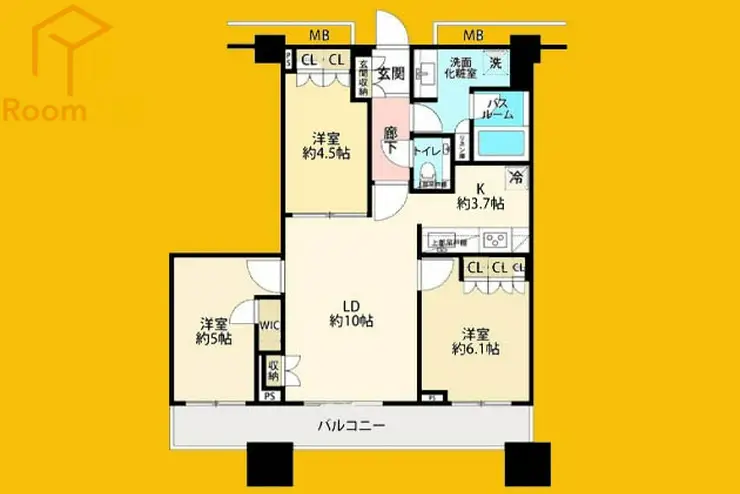 アトラスタワー西新宿 11階階 間取り