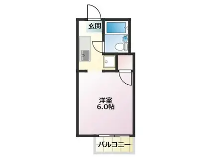 エステイトT・N(1K/2階)の間取り写真