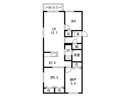 MAISON YOU ME(3LDK/2階)の間取り写真