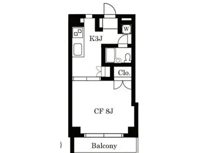 シェスタカメオ(1K/1階)の間取り写真