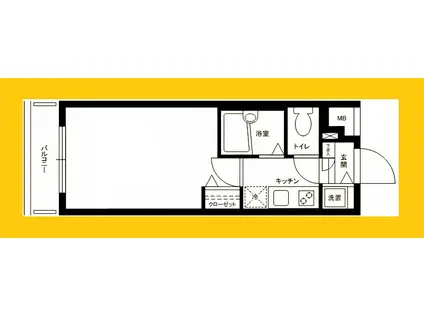 フェニックス新横濱イクシール(1K/6階)の間取り写真