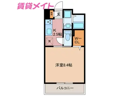 レジデンツ ナチュア(1K/1階)の間取り写真