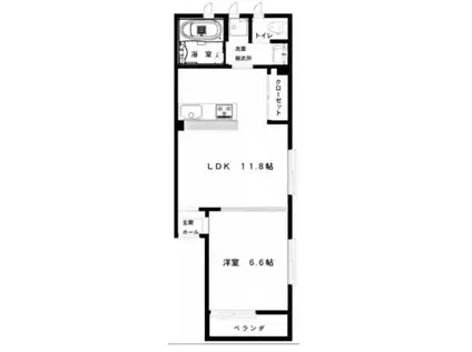 アイディアル早岐III(1LDK/2階)の間取り写真
