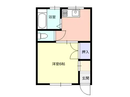 エクレシア東原(1K/1階)の間取り写真