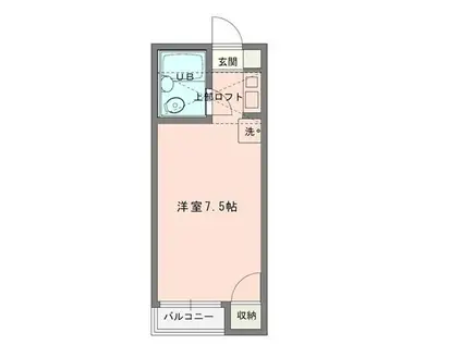 アップルハウス井土ヶ谷寮(1K/1階)の間取り写真