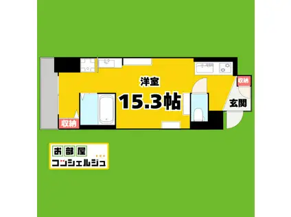 GRAND CHAINON金山(ワンルーム/7階)の間取り写真
