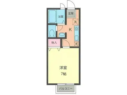 メゾンエイト(1K/1階)の間取り写真