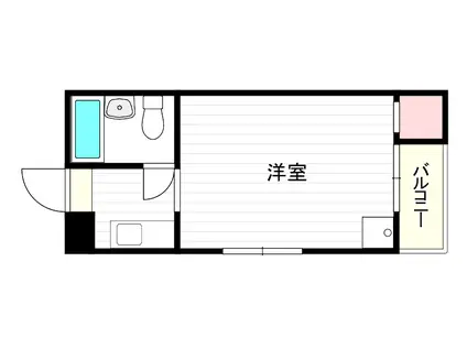 プレアール平野西(1K/2階)の間取り写真