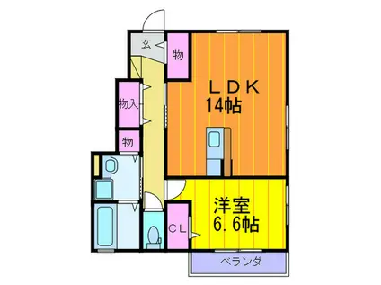 MATYRE-11(1LDK/1階)の間取り写真