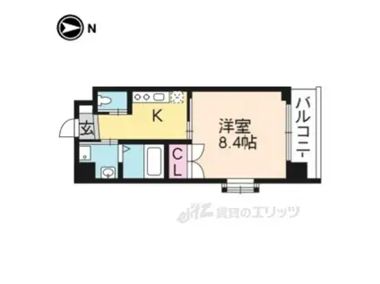 ライラック(1K/3階)の間取り写真