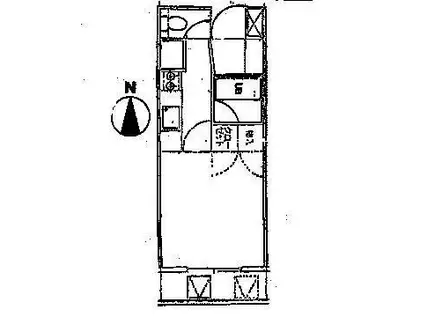 グリーンSAGAMI(1K/3階)の間取り写真