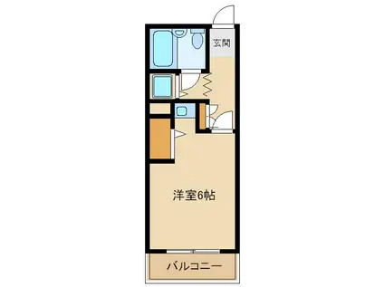 カメリアA(ワンルーム/1階)の間取り写真