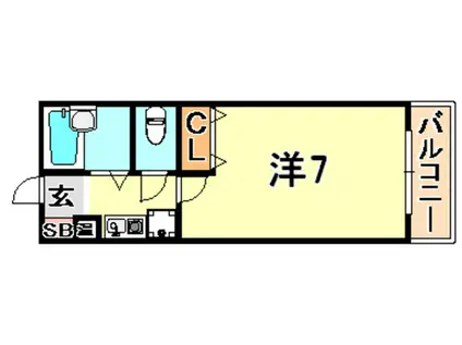 エルマール御影(1K/2階)の間取り写真