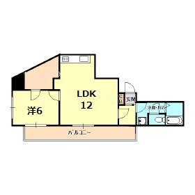 ラフィーネ三宮(1LDK/9階)の間取り写真