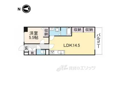 プレサンス広小路通パルス(1K/8階)の間取り写真