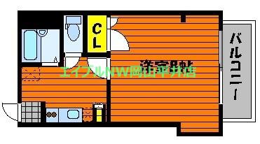 メゾンフェスタ浜(1K/2階)の間取り写真