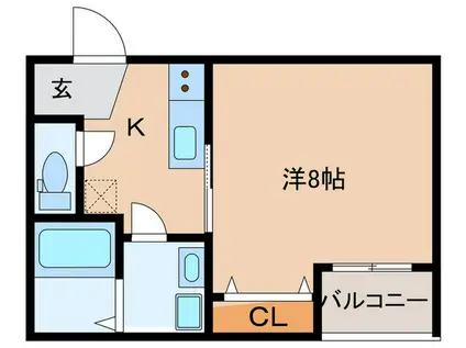 シェリル三田町(1K/4階)の間取り写真