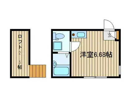レイク・ローズ(ワンルーム/1階)の間取り写真