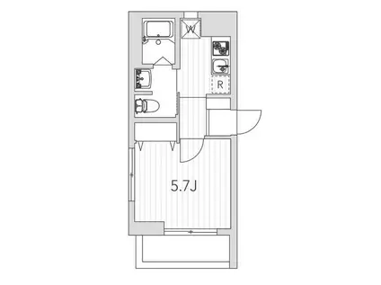 WISTERIA MOTOSUMIYOSHI(1K/1階)の間取り写真