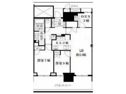 ベイズ タワー&ガーデン(2SLDK/27階)の間取り写真