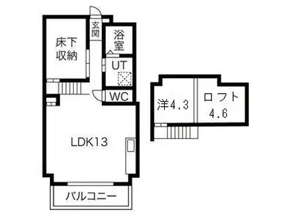 グランフォート新瑞橋(1LDK/5階)の間取り写真