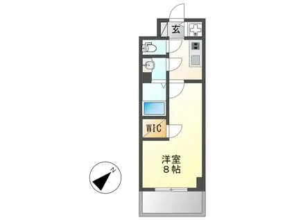 エスリード新栄グランラグジェ(1K/13階)の間取り写真