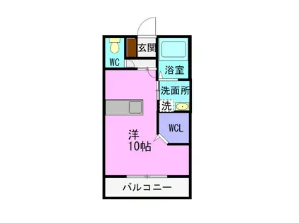 シャインC(1K/1階)の間取り写真