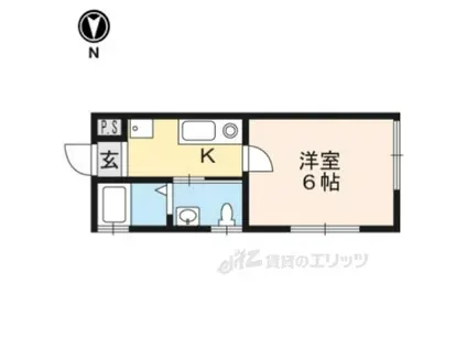 ブリエ丹波口(ワンルーム/2階)の間取り写真