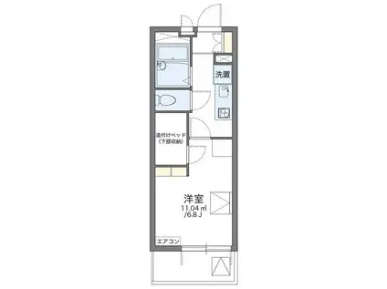 レオパレス徳丸ヒルズ(1K/3階)の間取り写真