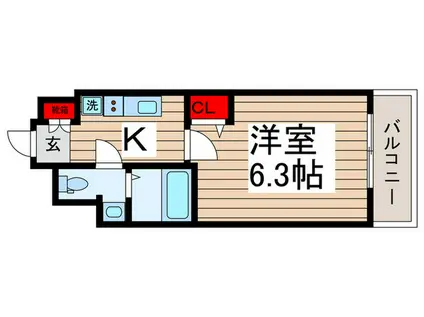オーパスホームズ南行徳(1K/12階)の間取り写真