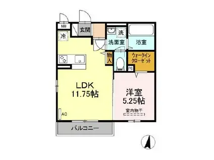 FAIRY TAIL(1LDK/3階)の間取り写真