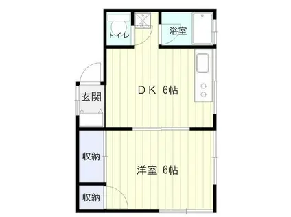 ハイム峰(1DK/2階)の間取り写真