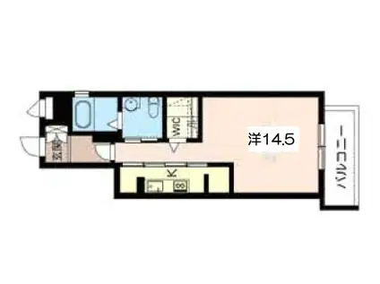 ノースグランドメゾン三国ヶ丘(1K/2階)の間取り写真