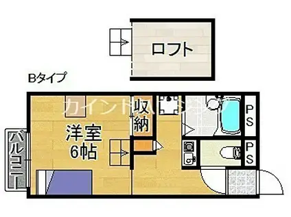 レオパレスロフォス(1K/1階)の間取り写真