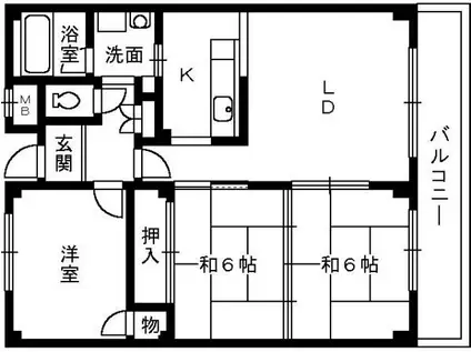 サンクレスト府中(3LDK/2階)の間取り写真