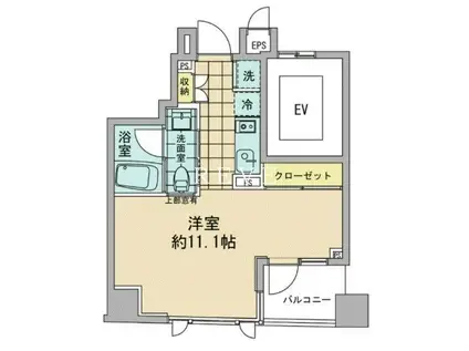 AZ日本橋人形町(ワンルーム/4階)の間取り写真